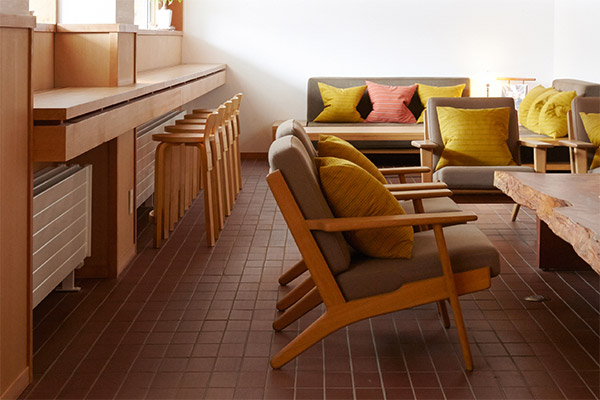 ロビーで湯冷まし